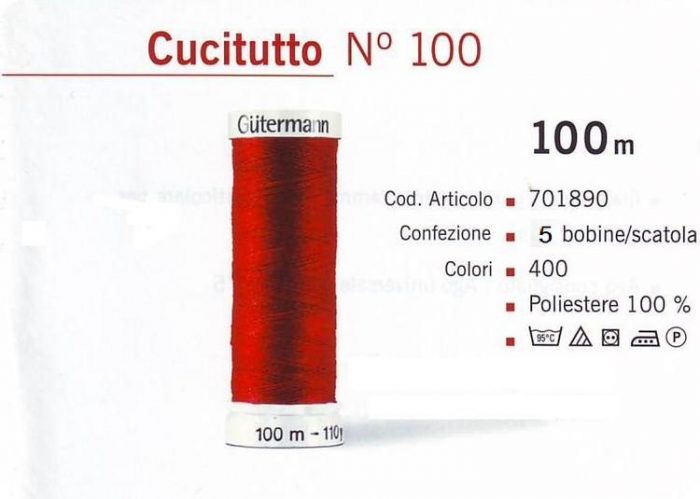 Cotone Gutermann 100 MT. - immagine 2