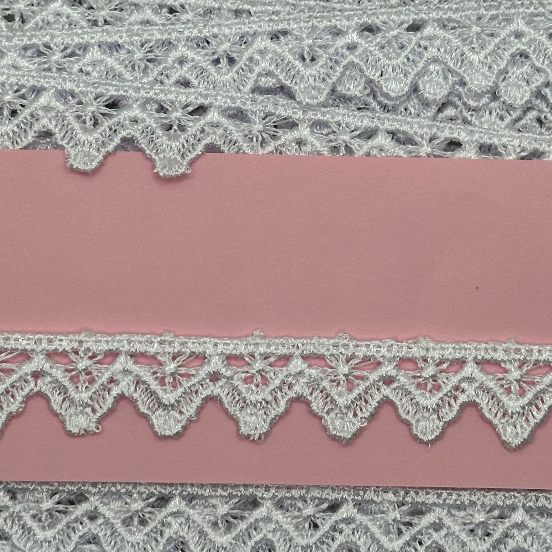 Pizzo Macrame H. 2cm. 6180 BIANCO