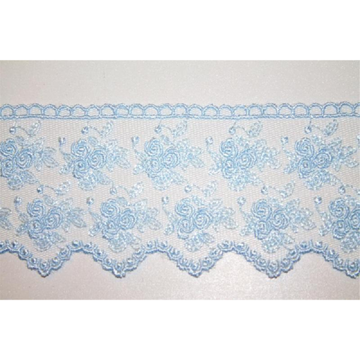 Pizzo Tulle H. 6cm. 1619 CELESTE