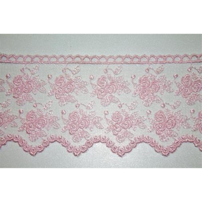 Pizzo Tulle H. 6cm. 1619 ROSA