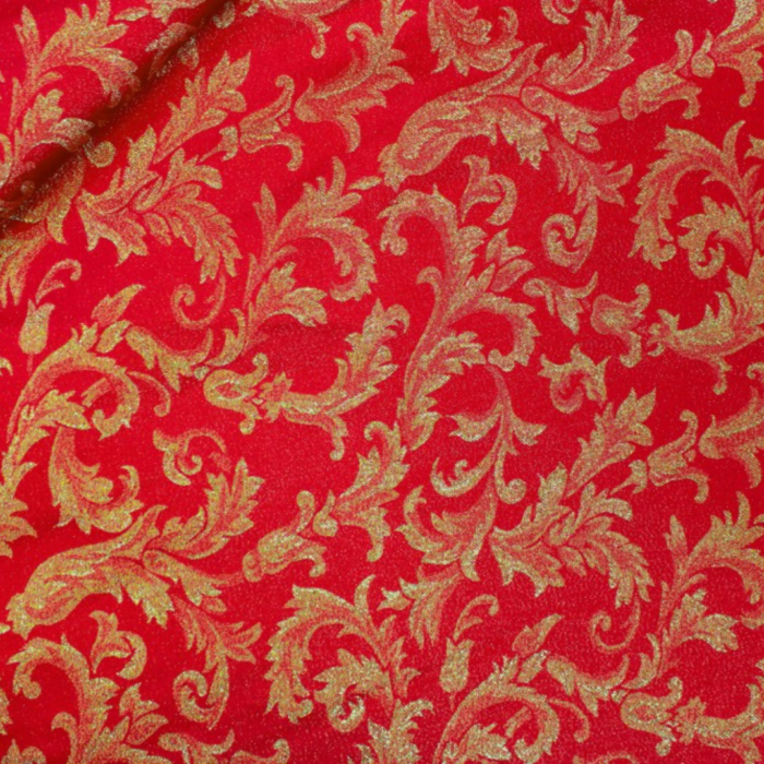 Tessuto Navidad Lamè ROSSO (H. 280cm.)