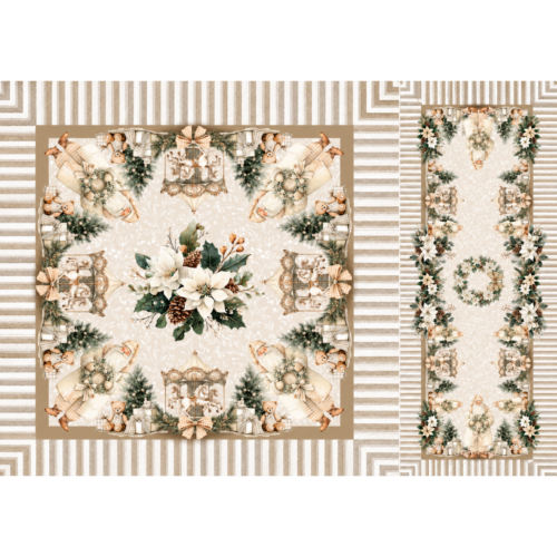 Pannello Natalizio Tea "SANTA STRIPE"