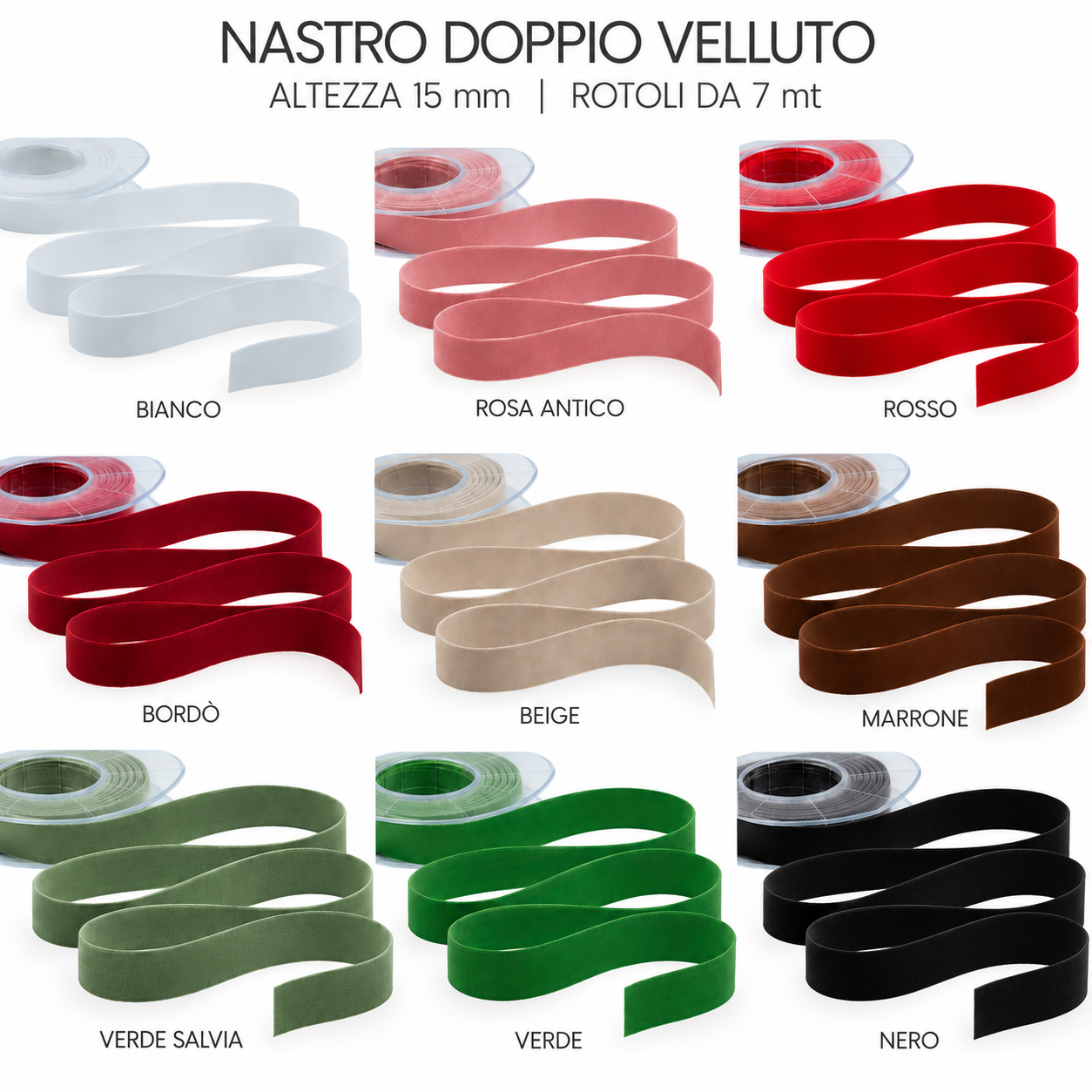 Nastro Doppio Velluto (15 mm.)